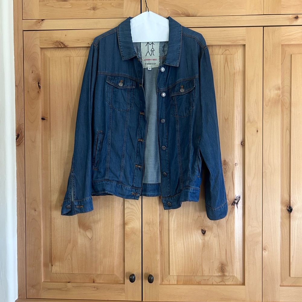 Johnny Was Dark Blue Jean Jacket